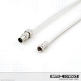 Coax Kabel RG 6, IEC zu F Stecker, 5 m, m/m