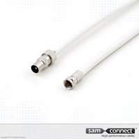 Coax Kabel RG 6, IEC zu F Stecker, 10 m, m/m