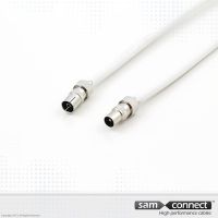 Coax Kabel RG 6, IEC Stecker, 3 m, m/f